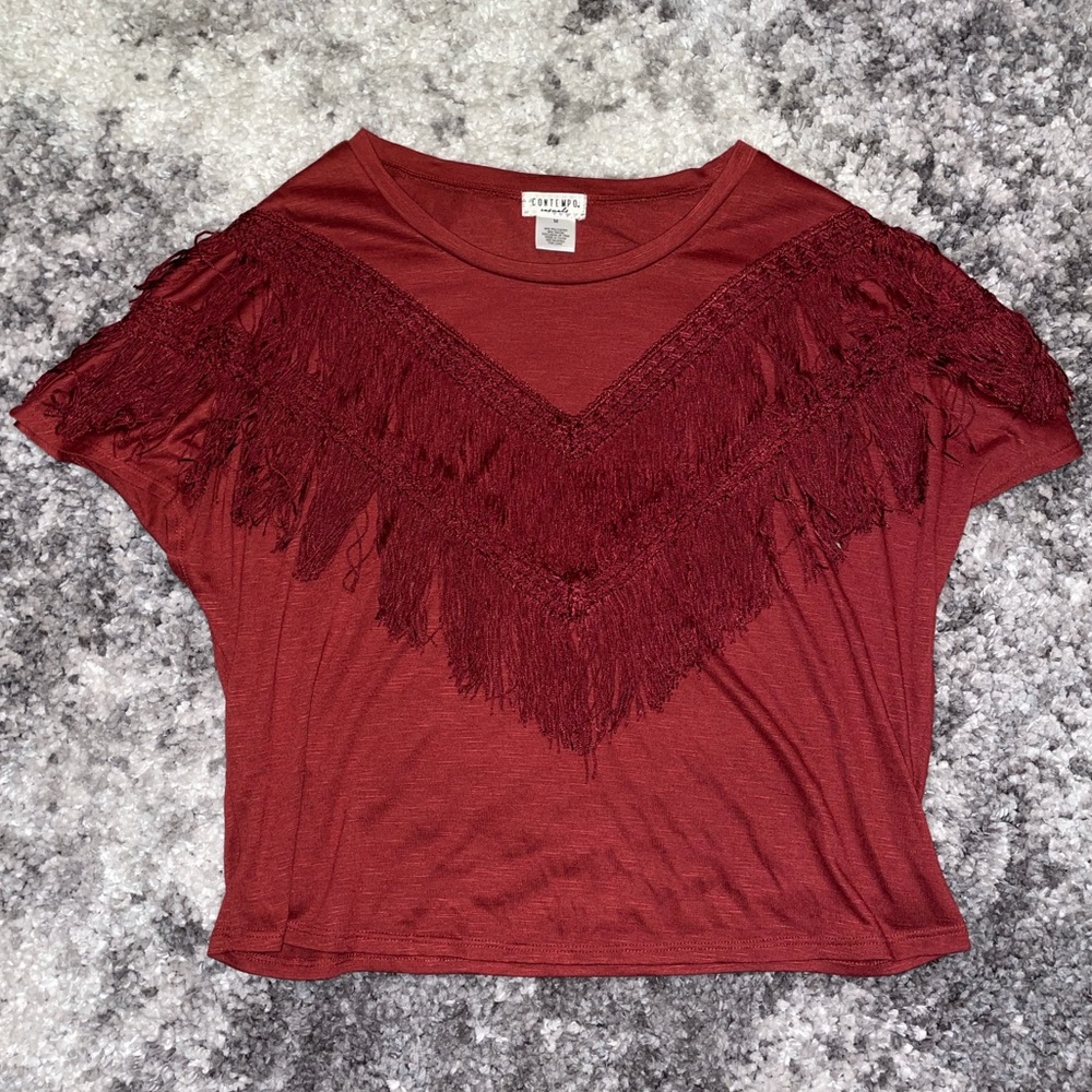 Tassel Tee in Rust Orange Color!🥰🍊